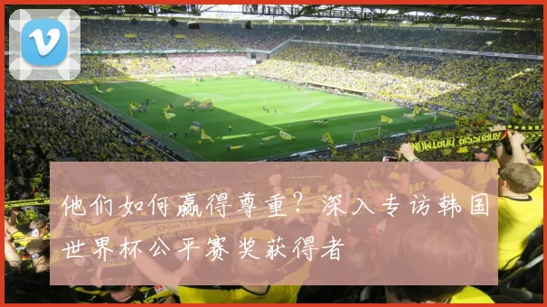 他们如何赢得尊重？深入专访韩国世界杯公平赛奖获得者
