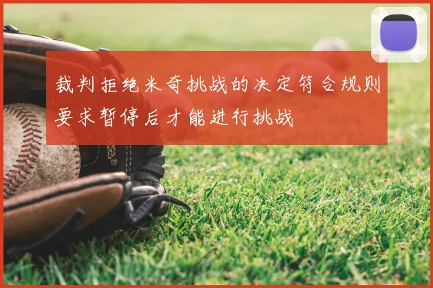 裁判拒绝米奇挑战的决定符合规则要求暂停后才能进行挑战